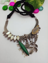 Rambha Fusion Antique Silver Set - The pashm